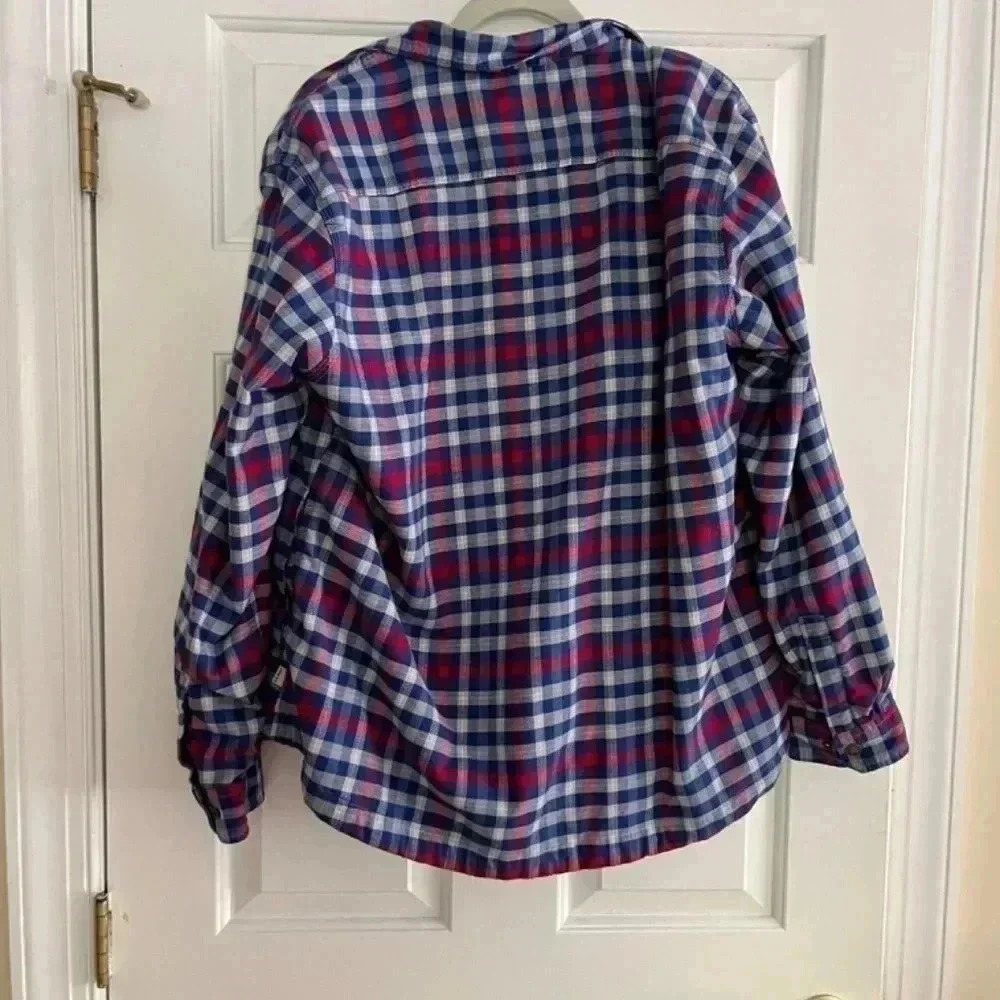 L.L.Bean Fleece-lined flannel shirt NWOT Size L - Picture 2 of 6